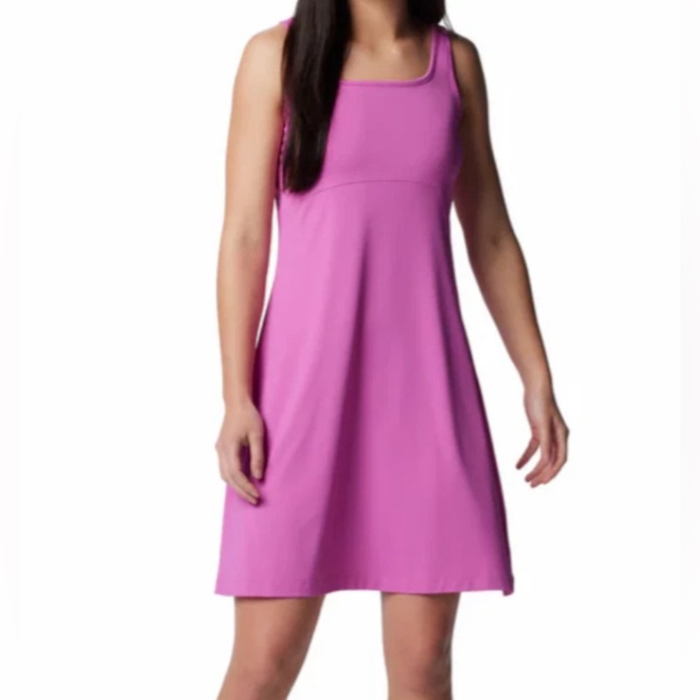 COLUMBIA OMNI FREEZE Advance Cooling Tank Dress Fuschia Athleisure Size Medium